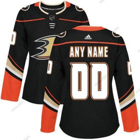 Adidas Anaheim Ducks Räätälöidyt Aito Musta Kotiottelu NHL Paita – Naisten