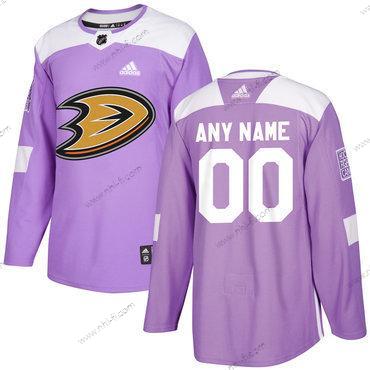 Adidas Anaheim Ducks Räätälöidyt Violetti Pinkki Jääkiekko Taistelee syöpää vastaan Harjoitus Paita – Miesten