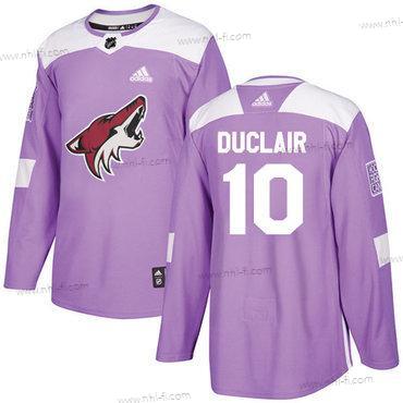 Adidas Arizona Coyotes #10 Anthony Duclair Violetti Aito Taistelee syöpää vastaan Ommeltu NHL Paita – Miesten