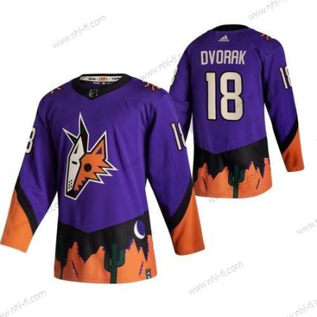 Adidas Arizona Coyotes #18 Christian Dvorak Violetti 2020-21 Käänteinen Retro Vaihtopaita NHL Paita – Miesten