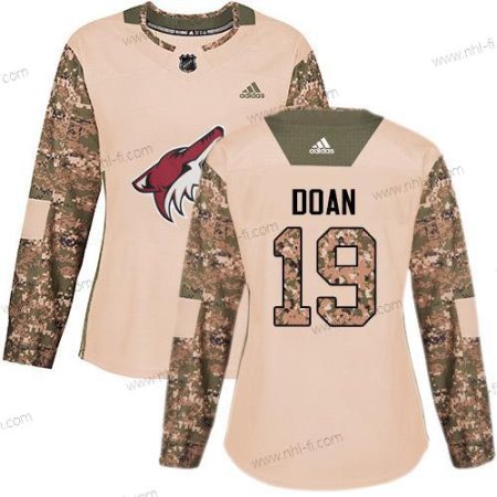 Adidas Arizona Coyotes #19 Shane Doan Maastokuvio Aito 2017 Veterans Day Ommeltu NHL Paita – Naisten