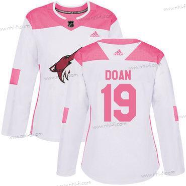 Adidas Arizona Coyotes #19 Shane Doan Valkoinen Pinkki Aito Ommeltu NHL Paita – Naisten