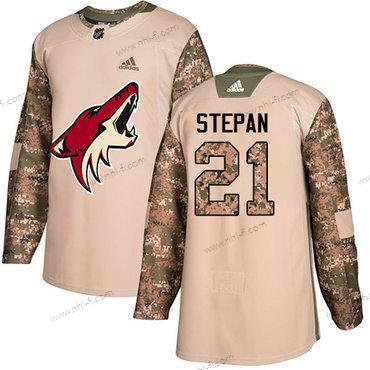 Adidas Arizona Coyotes #21 Derek Stepan Maastokuvio Aito 2017 Veterans Day Ommeltu NHL Paita – Miesten