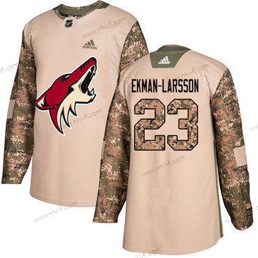 Adidas Arizona Coyotes #23 Oliver Ekman-Larsson Maastokuvio Aito 2017 Veterans Day Ommeltu NHL Paita – Miesten