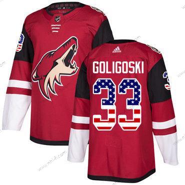 Adidas Arizona Coyotes #33 Alex Goligoski Punainen Kotiottelu Aito USA Flag Ommeltu NHL Paita – Miesten