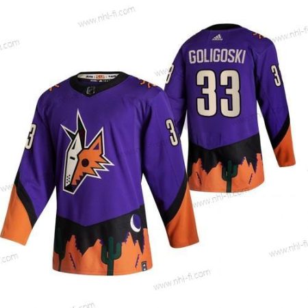 Adidas Arizona Coyotes #33 Alex Goligoski Violetti 2020-21 Käänteinen Retro Vaihtopaita NHL Paita – Miesten