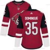 Adidas Arizona Coyotes #35 Louis Domingue Punainen Kotiottelu Aito Ommeltu NHL Paita – Naisten