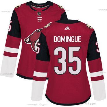 Adidas Arizona Coyotes #35 Louis Domingue Punainen Kotiottelu Aito Ommeltu NHL Paita – Naisten