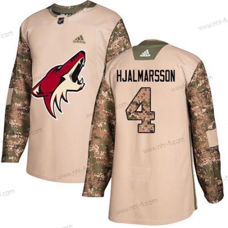 Adidas Arizona Coyotes #4 Niklas Hjalmarsson Maastokuvio Aito 2017 Veterans Day Ommeltu NHL Paita – Miesten