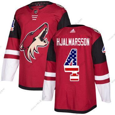 Adidas Arizona Coyotes #4 Niklas Hjalmarsson Punainen Kotiottelu Aito USA Flag Ommeltu NHL Paita – Miesten