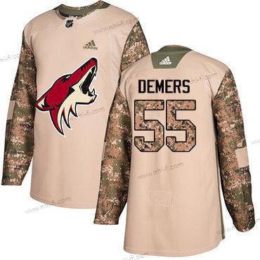 Adidas Arizona Coyotes #55 Jason Demers Maastokuvio Aito 2017 Veterans Day Ommeltu NHL Paita – Miesten