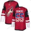 Adidas Arizona Coyotes #55 Jason Demers Punainen Kotiottelu Aito USA Flag Ommeltu NHL Paita – Miesten