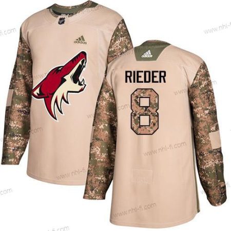 Adidas Arizona Coyotes #8 Tobias Rieder Maastokuvio Aito 2017 Veterans Day Ommeltu NHL Paita – Miesten