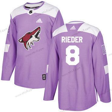 Adidas Arizona Coyotes #8 Tobias Rieder Violetti Aito Taistelee syöpää vastaan Ommeltu NHL Paita – Miesten