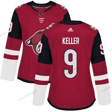 Adidas Arizona Coyotes #9 Clayton Keller Punainen Kotiottelu Aito Ommeltu NHL Paita – Naisten