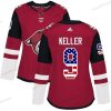 Adidas Arizona Coyotes #9 Clayton Keller Punainen Kotiottelu Aito USA Flag Ommeltu NHL Paita – Naisten