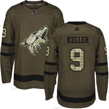 Adidas Arizona Coyotes #9 Clayton Keller Vihreä Salute to Service Ommeltu NHL Paita – Miesten