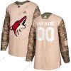 Adidas Arizona Coyotes Räätälöidyt Maastokuvio Veterans Day Harjoitus Paita – Miesten