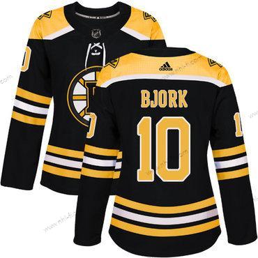 Adidas Boston Bruins #10 Anders Bjork Musta Kotiottelu Aito Ommeltu NHL Paita – Naisten