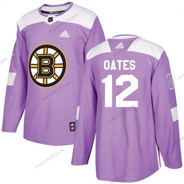 Adidas Boston Bruins #12 Adam Oates Violetti Aito Taistelee syöpää vastaan Ommeltu NHL Paita – Miesten