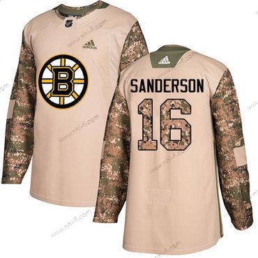 Adidas Boston Bruins #16 Derek Sanderson Maastokuvio Aito 2017 Veterans Day Ommeltu NHL Paita – Miesten