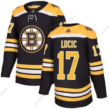 Adidas Boston Bruins #17 Milan Lucic Musta Kotiottelu Aito Ommeltu NHL Paita – Miesten