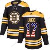 Adidas Boston Bruins #17 Milan Lucic Musta Kotiottelu Aito USA Flag Ommeltu NHL Paita – Miesten