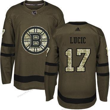 Adidas Boston Bruins #17 Milan Lucic Vihreä Salute to Service Ommeltu NHL Paita – Miesten