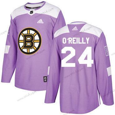 Adidas Boston Bruins #24 Terry O’Reilly Violetti Aito Taistelee syöpää vastaan Ommeltu NHL Paita – Miesten