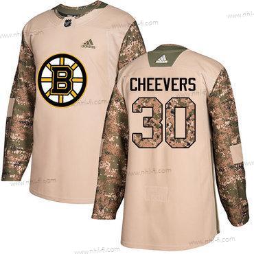 Adidas Boston Bruins #30 Gerry Cheevers Maastokuvio Aito 2017 Veterans Day Ommeltu NHL Paita – Miesten