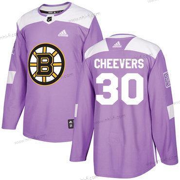 Adidas Boston Bruins #30 Gerry Cheevers Violetti Aito Taistelee syöpää vastaan Ommeltu NHL Paita – Miesten