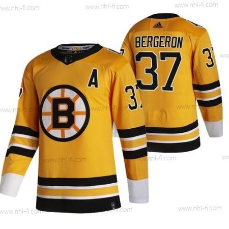 Adidas Boston Bruins #37 Patrice Bergeron Keltainen 2020-21 Käänteinen Retro Vaihtopaita NHL Paita – Miesten