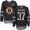 Adidas Boston Bruins #37 Patrice Bergeron Musta 1917-2017 100th Vuosipäivä Ommeltu NHL Paita – Miesten