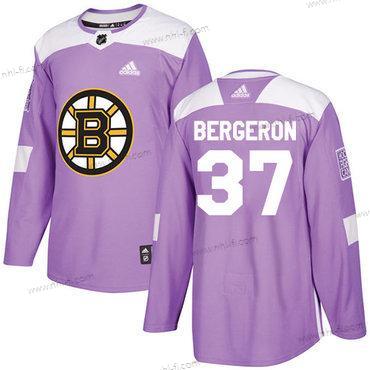 Adidas Boston Bruins #37 Patrice Bergeron Violetti Aito Taistelee syöpää vastaan Ommeltu NHL Paita – Nuoret