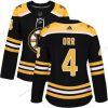 Adidas Boston Bruins #4 Bobby Orr Musta Kotiottelu Aito Ommeltu NHL Paita – Naisten