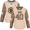 Adidas Boston Bruins #40 Tuukka Rask Maastokuvio Aito 2017 Veterans Day Ommeltu NHL Paita – Naisten