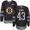 Adidas Boston Bruins #43 Danton Heinen Musta 1917-2017 100th Vuosipäivä Ommeltu NHL Paita – Miesten