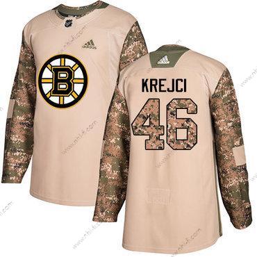 Adidas Boston Bruins #46 David Krejci Maastokuvio Aito 2017 Veterans Day Ommeltu NHL Paita – Miesten