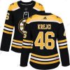 Adidas Boston Bruins #46 David Krejci Musta Kotiottelu Aito Ommeltu NHL Paita – Naisten