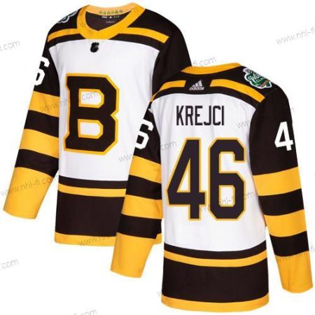 Adidas Boston Bruins #46 David Krejci Valkoinen Aito 2019 Talvi Klassinen Ommeltu NHL Paita – Miesten