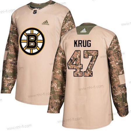 Adidas Boston Bruins #47 Torey Krug Maastokuvio Aito 2017 Veterans Day Ommeltu NHL Paita – Miesten