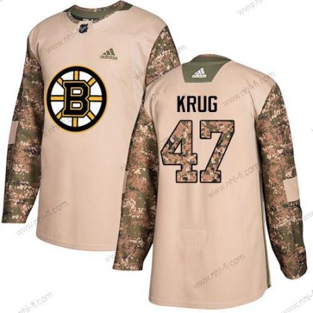 Adidas Boston Bruins #47 Torey Krug Maastokuvio Aito 2017 Veterans Day Ommeltu NHL Paita – Nuoret