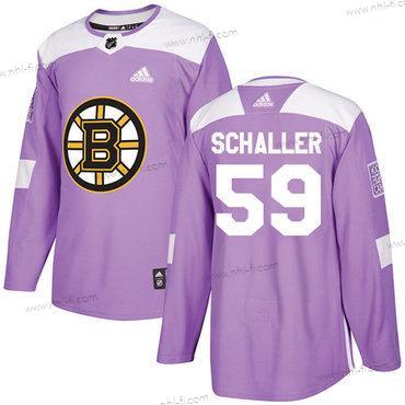 Adidas Boston Bruins #59 Tim Schaller Violetti Aito Taistelee syöpää vastaan Ommeltu NHL Paita – Miesten