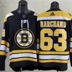 Adidas Boston Bruins #63 Brad Marchand Musta 2017-2018 Jääkiekko Ommeltu NHL Paita – Miesten