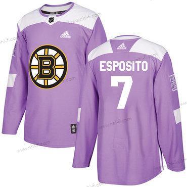 Adidas Boston Bruins #7 Phil Esposito Violetti Aito Taistelee syöpää vastaan Ommeltu NHL Paita – Miesten