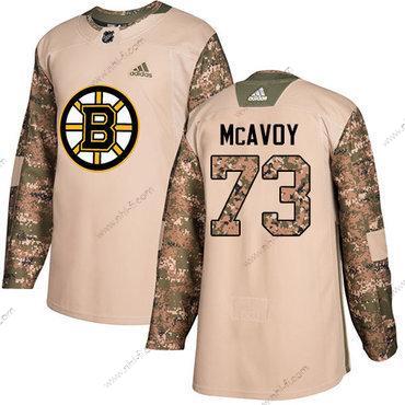 Adidas Boston Bruins #73 Charlie Mcavoy Maastokuvio Aito 2017 Veterans Day Ommeltu NHL Paita – Miesten