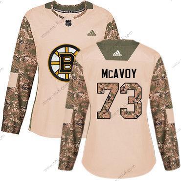 Adidas Boston Bruins #73 Charlie Mcavoy Maastokuvio Aito 2017 Veterans Day Ommeltu NHL Paita – Naisten