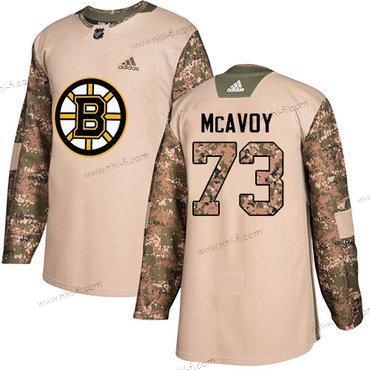 Adidas Boston Bruins #73 Charlie Mcavoy Maastokuvio Aito 2017 Veterans Day Ommeltu NHL Paita – Nuoret