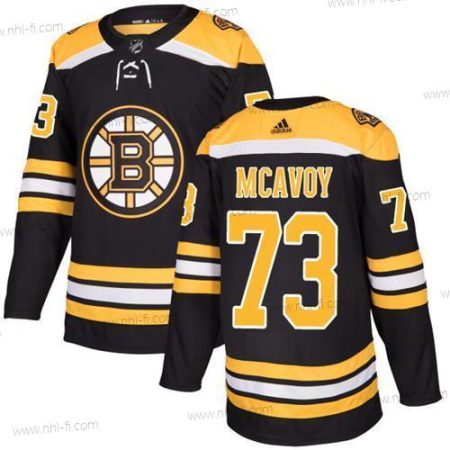 Adidas Boston Bruins #73 Charlie Mcavoy Musta Kotiottelu Aito Ommeltu NHL Paita – Miesten