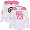 Adidas Boston Bruins #73 Charlie Mcavoy Valkoinen Pinkki Aito Ommeltu NHL Paita – Naisten